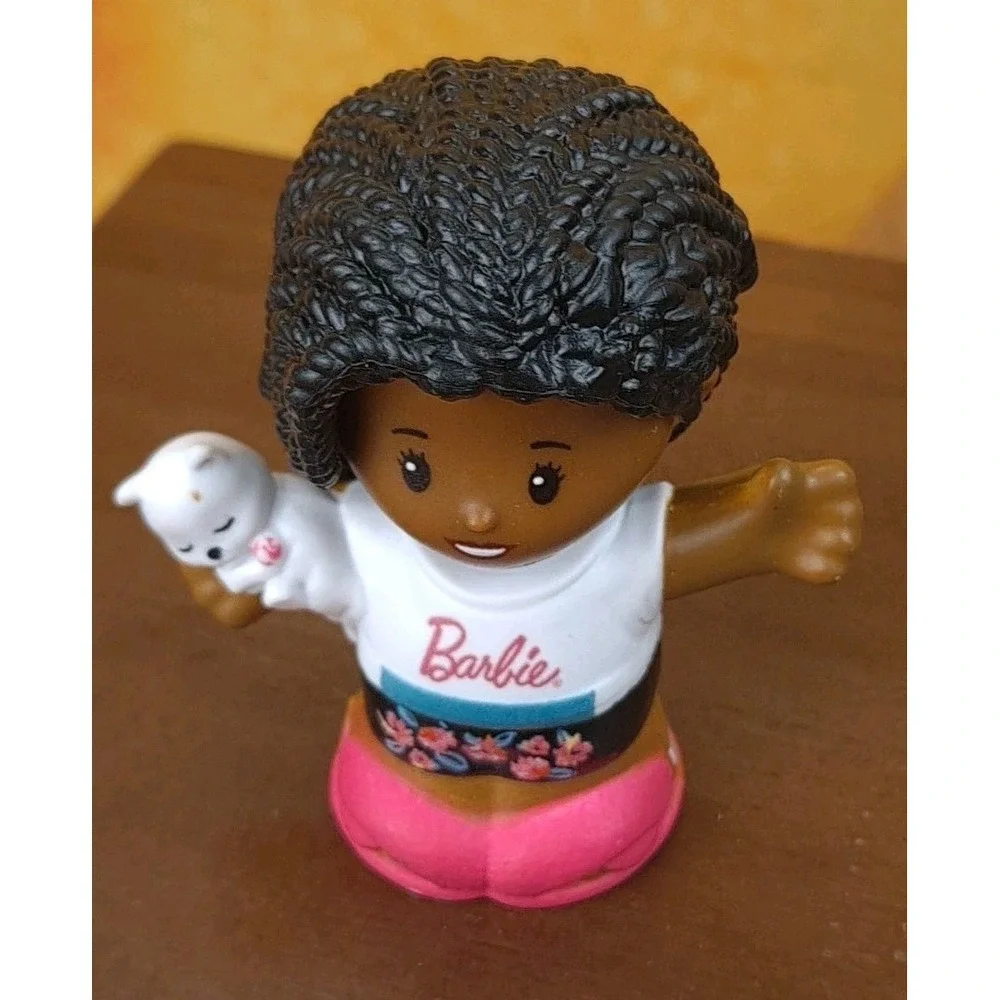 Fisher Price Little‎ People African American Barbie With Pet Kitty Cat 2022